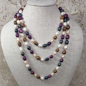 Artisan Crafted Multi Color Freshwater Pearl Necklace